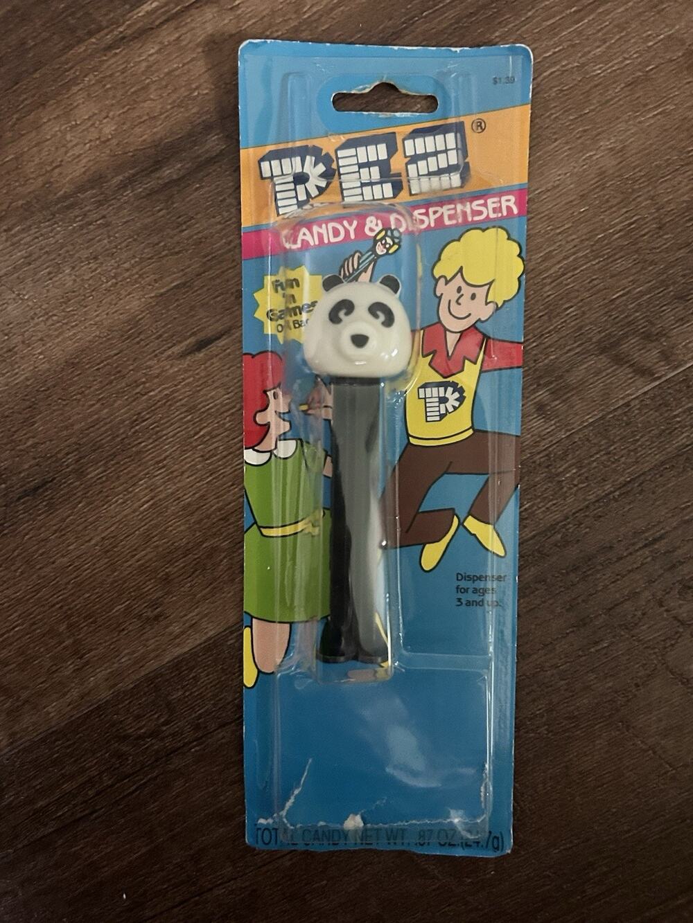 Panda Pez Dispenser Vintage With Original Packaging